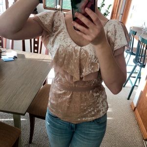 White House Black Market Tops - Velvet blush top ππ White House Black Market Tops - Velvet blush top ππ